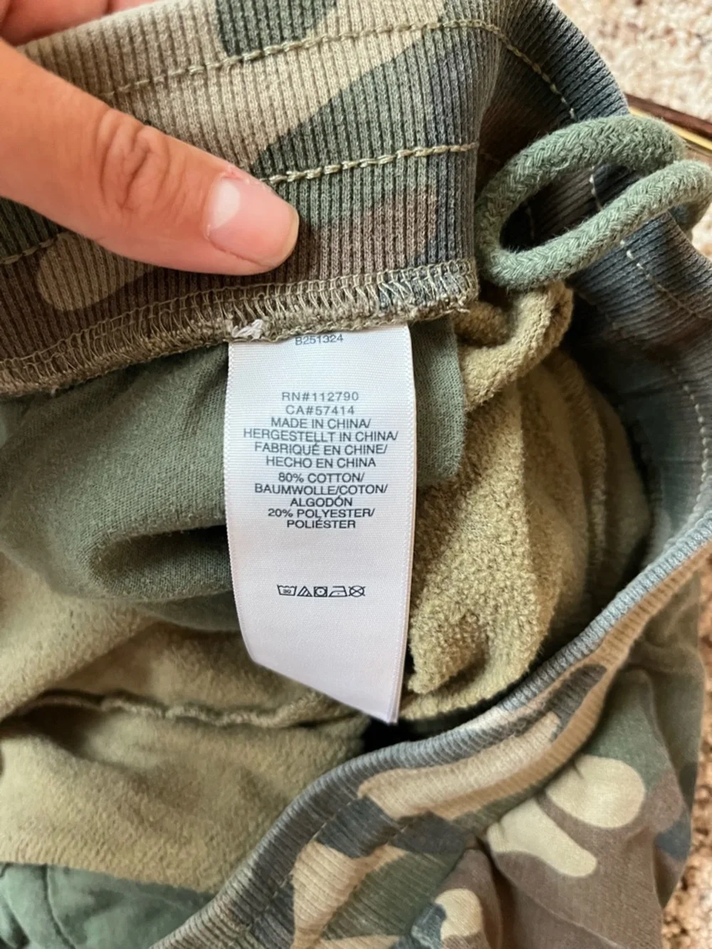 True Religion Camo Spellout Drawstring Basketball Knit Cozy Athleisure Shorts